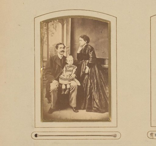 Portrait of a Woman and a Man with a Girl on His Lap
