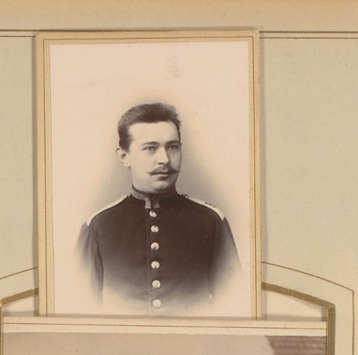 Portrait of a man with a moustache