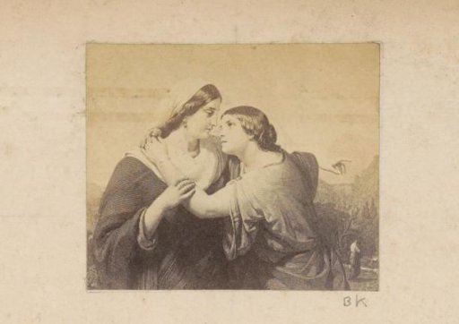 Photographic reproduction of (presumably) a print of the Visitation