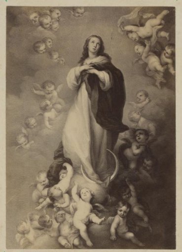 Photographic reproduction of a print after a painting by Bartolomé Esteban Murillo
