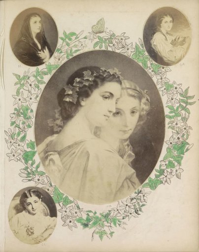 Photographic reproduction of (presumably) a print depicting a veiled woman
