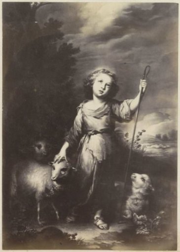 Photographic reproduction of (presumably) a print of John the Baptist as a child