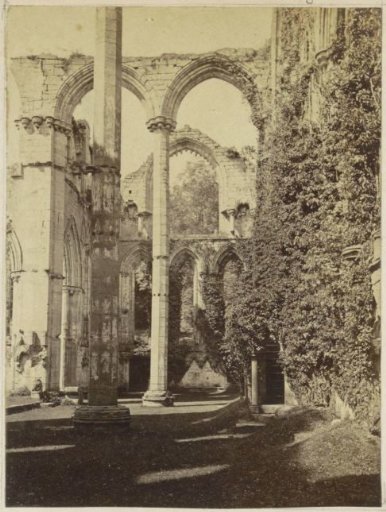 Ruin of a church or monastery in England
