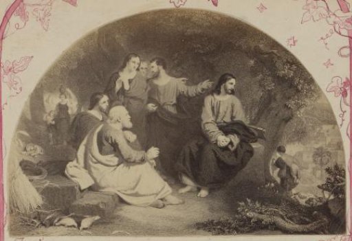 Photographic reproduction of (presumably) a print of Jesus and the apostles
