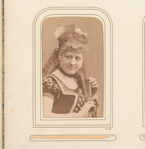 Portrait of Hilma Bruno with fan