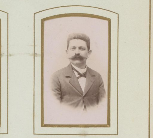 Portrait of a man with a moustache