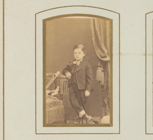 Portrait of a Boy Leaning on a Chair