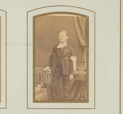 Portrait of a Boy Leaning on a Chair