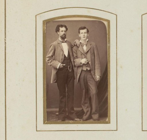 Portrait of a Man with a Mustache and Beard and a Young Man