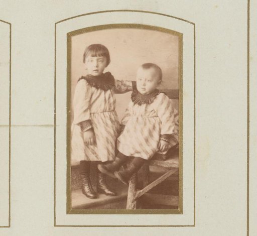 Portrait of two young children