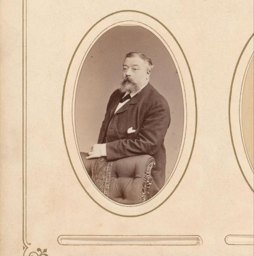 Portrait of a Man Leaning on the Back of an Armchair