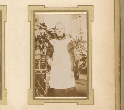 Portrait of a Standing Girl in an Interior with Plants