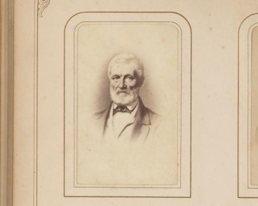 Photographic Reproduction of a Drawn Portrait of a Man with a Beard