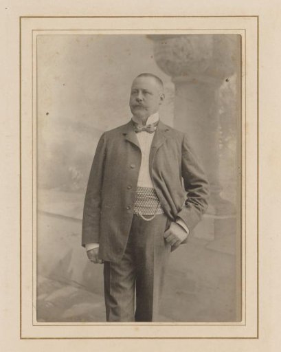 Portrait of a Man, with a Background Featuring a Column