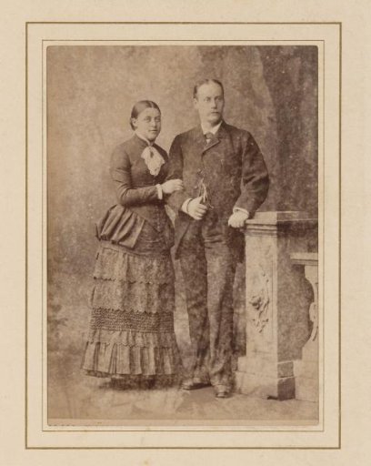 Portrait of a Man and a Woman by a Column