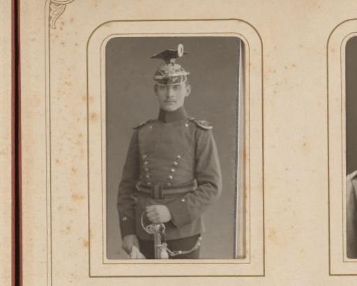 Portrait of a Young Man in Uniform with a Sword, Identified as Max Hecht