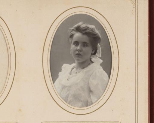 Portrait of a young woman, designated as Karla