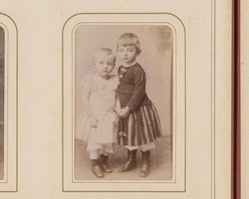 Portrait of two young children