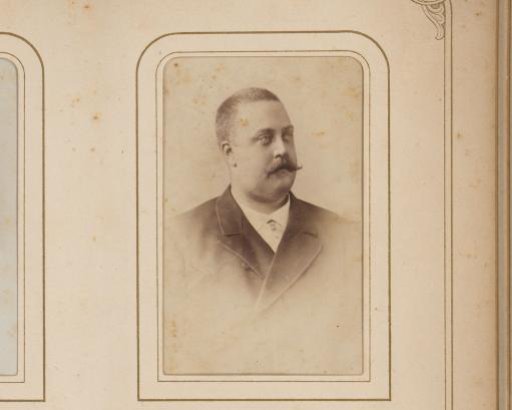 Portrait of a man with a moustache