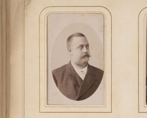 Portrait of a man with a moustache