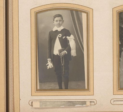 Portrait of a Boy with a White Ribbon on His Arm