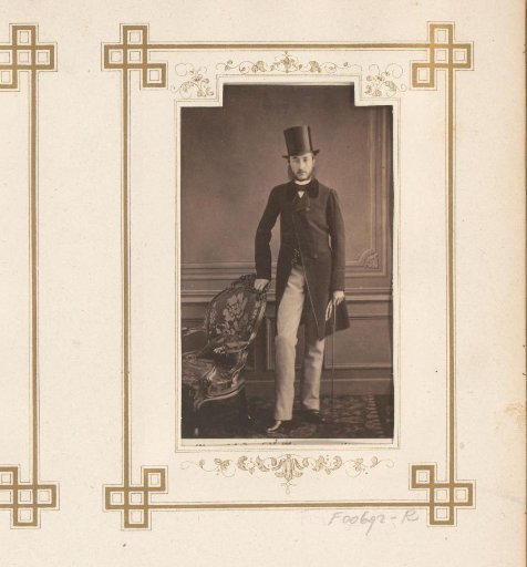 Portrait of a man with a top hat