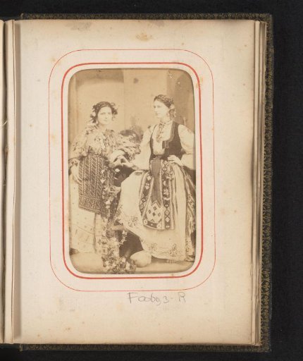 Portrait of two women in Romanian costume