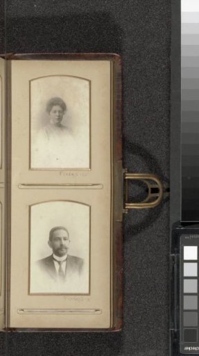 Portrait of (possibly) a Surinamese man with beard, moustache and necktie