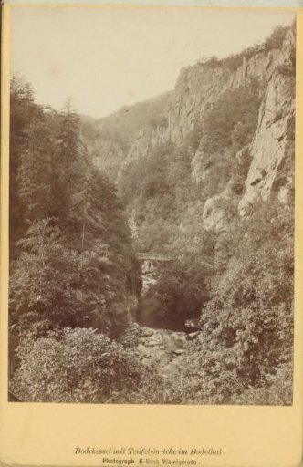 Chasm with the Devil's Bridge in the Bode Valley in the Harz