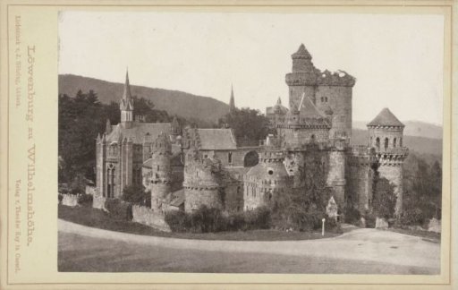 Löwenburg Castle Ruin in Bergpark Wilhelmshöhe
