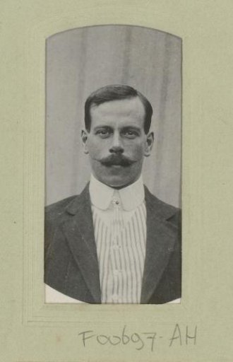 Portrait of a man with a moustache