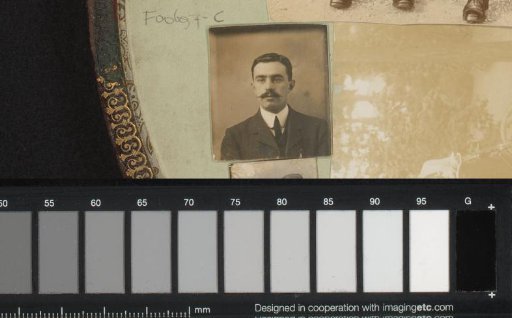 Portrait of a man with a moustache