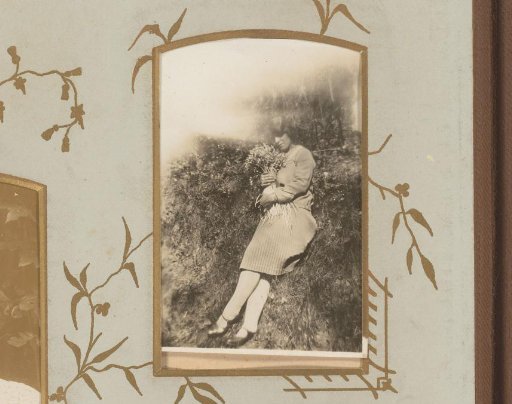 Portrait of a woman with flowers