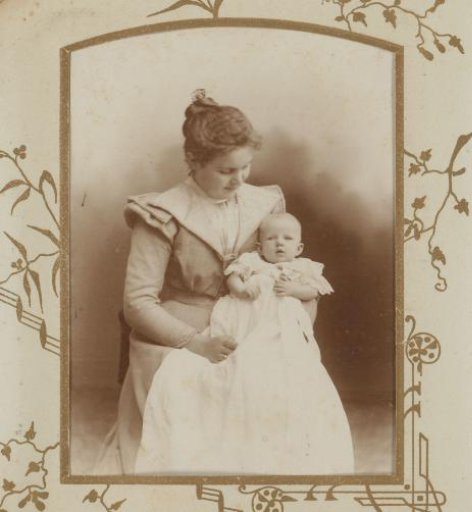 Portrait of a woman with a baby