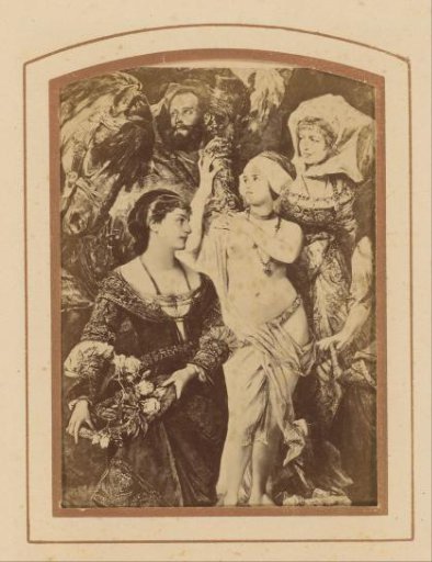 Photographic Reproduction of a Part of a Painting of the Arrival of Charles V in Antwerp by Hans Makart