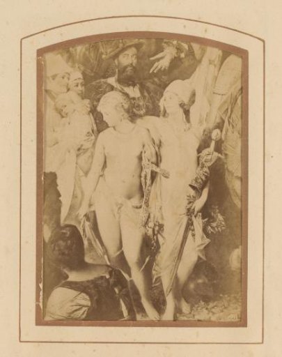 Photographic reproduction of a detail from the painting The Arrival of Charles V in Antwerp by Hans Makart