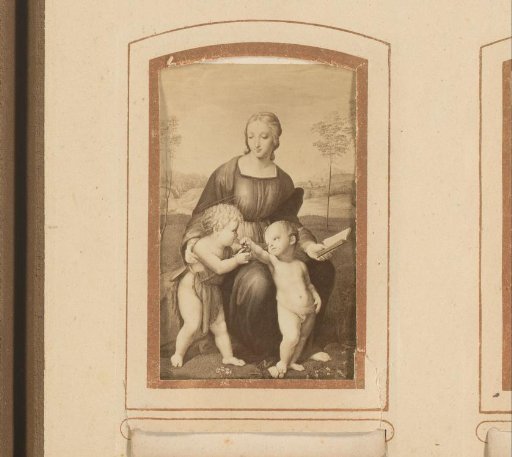 Photographic reproduction of the Madonna of the Little Bird by Raphael