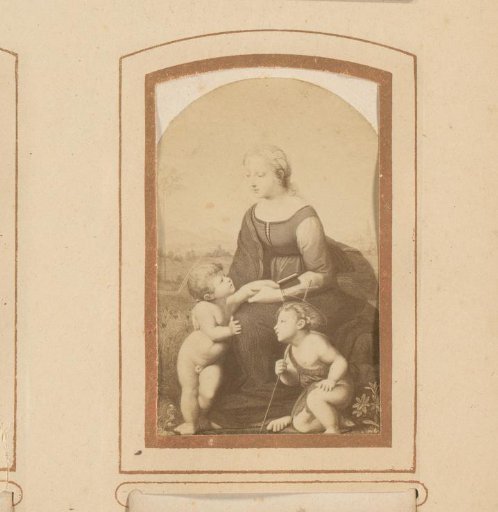 Photographic reproduction of La Belle Jardinière by Raphael