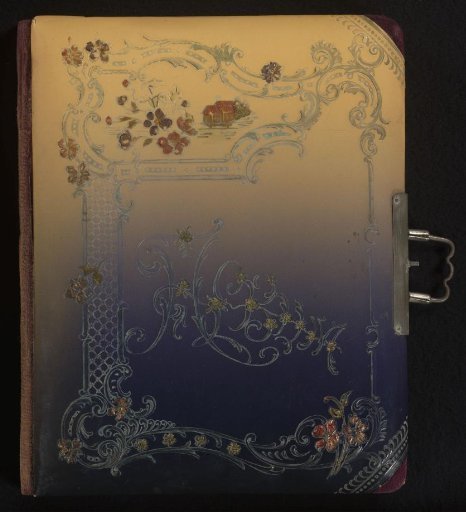 Photo album with reproductions of paintings