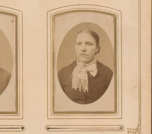 Portrait of a Young Woman with a Scarf Around Her Neck