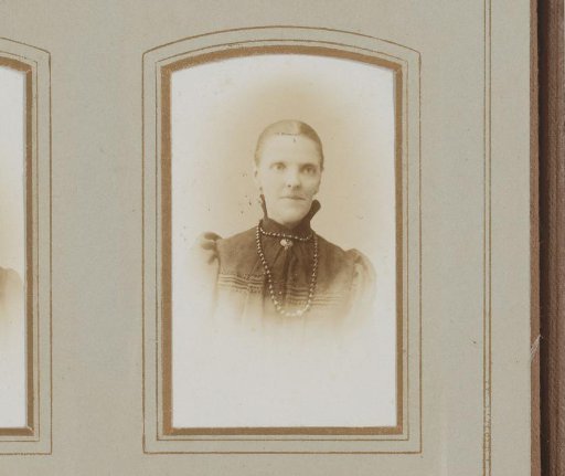 Portrait of a woman with a necklace