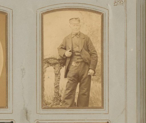 Portrait of an Old Man Leaning on a Balustrade