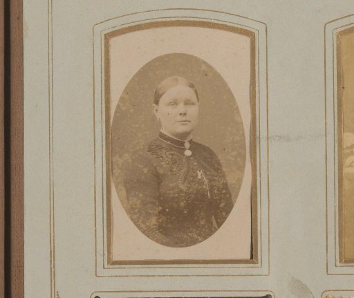 Portrait of a woman in an embroidered dress