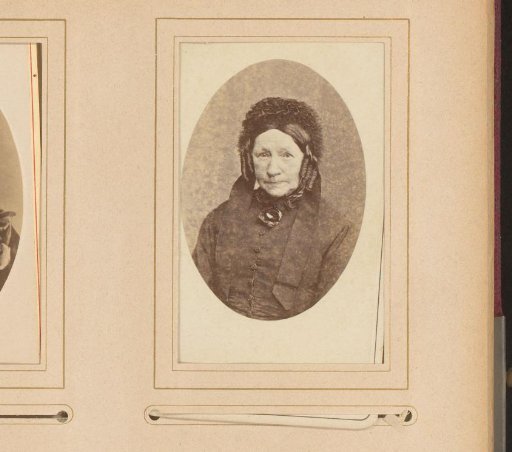 Portrait of an old woman with cap