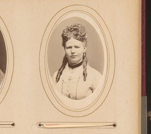 Portrait of a young woman with ringlets