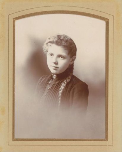 Portrait of a girl with a braid