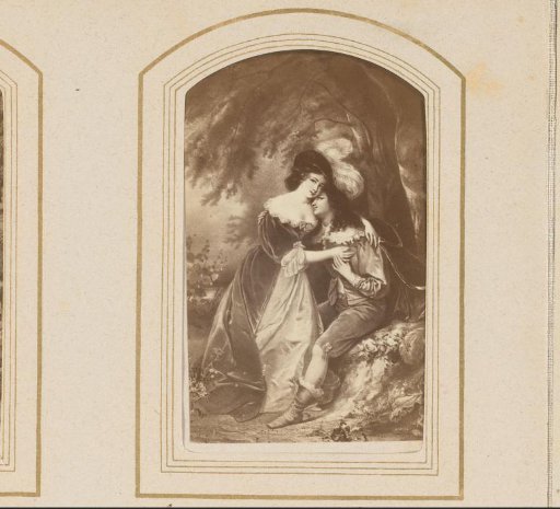 Photographic reproduction of Louis XIII and Mademoiselle de la Fayette
