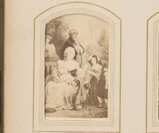 Photographic reproduction of Maria Antoinette in Trianon