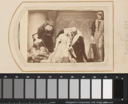 Photographic reproduction of a painting of the beheading of Lady Jane Grey