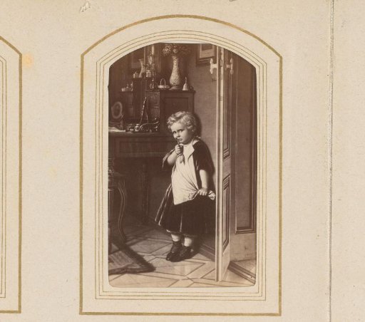 Photographic reproduction of a painting of a child eating sweets